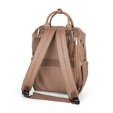 Rucsac pentru mamici, Petite&Mars, Jasper, Cu 12 compartimente, Cu buzunare termice, Saltea de infasat inclusa, 27 x 41 x 14 cm, Camel Beige