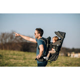 Rucsac pentru transportul copiilor, FreeON, Mount, Cu acoperis, Cu multiple compartimente, 87.5 x 38 x 77 cm, Conform cu standardul european de securitate EN 13209-1:2022, Grey