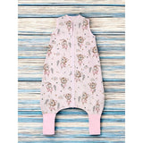 Sac de dormit, MimiNu, Cu picioruse, De iarna, Din bumbac certificat Oeko Tex Standard 100, Cu fermoar pe mijloc, 103 cm, 2-6 ani, 2.5 Tog, Design, Little Ballerina Pink