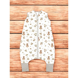 Sac de dormit, MimiNu, Cu picioruse, De iarna, Din bumbac certificat Oeko Tex Standard 100, Cu fermoar pe mijloc, 87 cm, 3 luni - 2.5 ani, 2.5 Tog, Design, Ducklings Beige