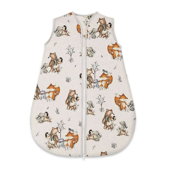 Sac de dormit, MimiNu, Pentru bebelusi, De iarna, Din bumbac certificat Oeko Tex Standard 100, Cu fermoar, 70 cm, 0 - 6 luni, 2.5 Tog, Time for fun