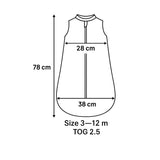 Sac de dormit, MimiNu, Premium, Din bumbac interlock, Materiale certificate Oeko Tex Standard 100, Cu fermoar, 3 - 12 luni, 2.5 Tog, Soft Beige