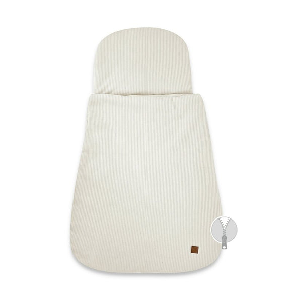 Sac de dormit multifunctional, MimiNu, Pentru patut, landou sau cosulet, Din bumbac interlock, Materiale certificate Oeko Tex Standard 100, Soft Beige