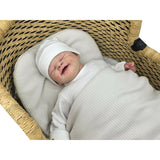 Sac de dormit multifunctional, MimiNu, Pentru patut, landou sau cosulet, Din bumbac interlock, Materiale certificate Oeko Tex Standard 100, Soft Beige