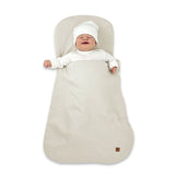 Sac de dormit multifunctional, MimiNu, Pentru patut, landou sau cosulet, Din bumbac interlock, Materiale certificate Oeko Tex Standard 100, Soft Beige