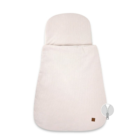 Sac de dormit multifunctional, MimiNu, Pentru patut, landou sau cosulet, Din bumbac interlock, Materiale certificate Oeko Tex Standard 100, Soft Powder Pink