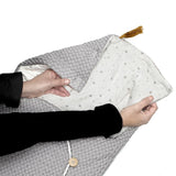 Sac de iarna cu gluga, Jane, Mims Plus, Pentru carucior si scoica auto, 88 x 43 cm, Inchidere cu nasturi si fermoar, Dim Grey