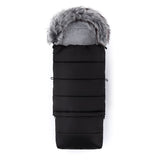Sac de iarna, Feedo, Multifunctional, 3 in 1, Pentru carucior, landou sau scaun auto, Fermoar care permite scurtarea dimensiunii, Cu snur, 110 cm, 0-3 ani, Black