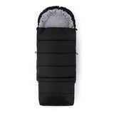 Sac de iarna, Feedo, Multifunctional, 3 in 1, Pentru carucior, landou sau scaun auto, Fermoar care permite scurtarea dimensiunii, Cu snur, 110 cm, 0-3 ani, Black