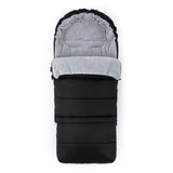 Sac de iarna, Feedo, Multifunctional, 3 in 1, Pentru carucior, landou sau scaun auto, Fermoar care permite scurtarea dimensiunii, Cu snur, 110 cm, 0-3 ani, Black