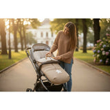 Sac de iarna, Jane, Nest, Pentru carucior, Universal, 95 x 46 cm, Material interior din fleece, Sesame