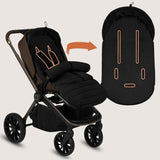 Sac de iarna, Lionelo, Oli, Pentru carucior, landou sau scaun auto, 101x45 cm, Impermeabil, Rezistent pana la -20 grade, Extensibil, Negru