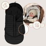 Sac de iarna, Lionelo, Oli, Pentru carucior, landou sau scaun auto, 101x45 cm, Impermeabil, Rezistent pana la -20 grade, Extensibil, Negru