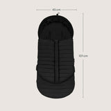 Sac de iarna, Lionelo, Oli, Pentru carucior, landou sau scaun auto, 101x45 cm, Impermeabil, Rezistent pana la -20 grade, Extensibil, Negru