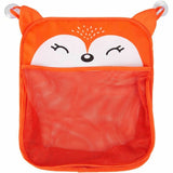 Saculet pentru jucariile de baie, FreeON, Fox, Cu sistem de prindere cu ventuze, Dimensiune 32x38 cm