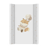 Saltea de infasat, Ceba Baby, Ultra Light, 50x70 cm, Atasabila la patut, Fara BPA, 0 luni+, Fox with Balloon