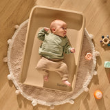 Saltea de infasat, Lionelo, Megs, Moale, Utilizabil si fara husa, Impermeabila, Design ergonomic, 70x49 cm, Fara BPA, Conform cu standardul de securitate EN71-3, 0 luni+, Gri