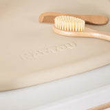 Saltea de infasat, Nattou, Softy, Moale, Utilizabil si fara husa, Design ergonomic, Spuma PU, 70x50x10 cm, Fara BPA, 0 luni+, Beige