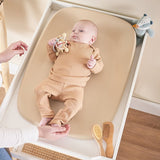 Saltea de infasat, Nattou, Softy, Moale, Utilizabil si fara husa, Design ergonomic, Spuma PU, 70x50x10 cm, Fara BPA, 0 luni+, Beige