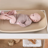 Saltea de infasat, Nattou, Softy, Moale, Utilizabil si fara husa, Design ergonomic, Spuma PU, 70x50x10 cm, Fara BPA, 0 luni+, Beige