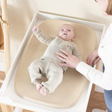 Saltea de infasat, Nattou, Softy, Moale, Utilizabil si fara husa, Design ergonomic, Spuma PU, 70x50x10 cm, Fara BPA, 0 luni+, Beige