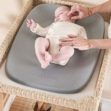 Saltea de infasat, Nattou, Softy, Moale, Utilizabil si fara husa, Design ergonomic, Spuma PU, 70x50x10 cm, Fara BPA, 0 luni+, Gri