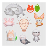 Salteluta interactiva, Lionelo, Anika, 8 jucarii senzoriale, detasabile, fosnaitoare, logopedice, Lavabila la masina, Husa din bambus, 116x112 cm, Multicolor