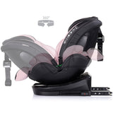 Scaun auto Chipolino Hypnotic I-Size 40-150 cm cu sistem Isofix si sezut rotativ pink marshmallow