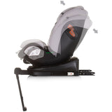 Scaun auto Chipolino Tourino I-Size 40-150 cm ash grey cu sistem Isofix