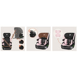 Scaun auto i-Size, Lionelo, Billy , 76 - 150 cm, 1/2/3, Isofix + top tether, Tetiera reglabila in 10 pozitii, Insertie ergonomica, Tapiterie lavabila, Testat la impact, Baza lata, Conform cu R129, Roz