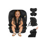 Scaun auto i-Size, Lionelo, Billy , 76 - 150 cm, 1/2/3, Isofix + top tether, Tetiera reglabila in 10 pozitii, Insertie ergonomica, Tapiterie lavabila, Testat la impact, Baza lata, Conform cu R129, Negru
