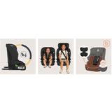 Scaun auto i-Size, Lionelo, Billy , 76 - 150 cm, 1/2/3, Isofix + top tether, Tetiera reglabila in 10 pozitii, Insertie ergonomica, Tapiterie lavabila, Testat la impact, Baza lata, Conform cu R129, Negru