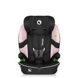 Scaun auto i-Size, Lionelo, Billy , 76 - 150 cm, 1/2/3, Isofix + top tether, Tetiera reglabila in 10 pozitii, Insertie ergonomica, Tapiterie lavabila, Testat la impact, Baza lata, Conform cu R129, Roz
