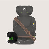 Scaun auto i-Size, Lionelo, Billy , 76 - 150 cm, 1/2/3, Isofix + top tether, Tetiera reglabila in 10 pozitii, Insertie ergonomica, Tapiterie lavabila, Testat la impact, Baza lata, Conform cu R129, Negru