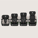 Scaun auto i-Size, Lionelo, Billy , 76 - 150 cm, 1/2/3, Isofix + top tether, Tetiera reglabila in 10 pozitii, Insertie ergonomica, Tapiterie lavabila, Testat la impact, Baza lata, Conform cu R129, Bej