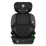 Scaun auto i-Size, Lionelo, Billy , 76 -150 cm, 1/2/3, Isofix + top tether, Tetiera reglabila in 10 pozitii, Insertie ergonomica, Tapiterie lavabila, Testat la impact, Baza lata, Conform cu R129, Negru/Gri
