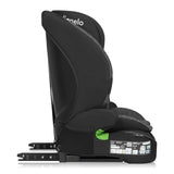 Scaun auto i-Size, Lionelo, Billy , 76 -150 cm, 1/2/3, Isofix + top tether, Tetiera reglabila in 10 pozitii, Insertie ergonomica, Tapiterie lavabila, Testat la impact, Baza lata, Conform cu R129, Negru/Gri