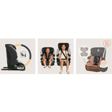 Scaun auto i-Size, Lionelo, Billy , 76 - 150 cm, 1/2/3, Isofix + top tether, Tetiera reglabila in 10 pozitii, Insertie ergonomica, Tapiterie lavabila, Testat la impact, Baza lata, Conform cu R129, Bej