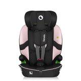 Scaun auto i-Size, Lionelo, Billy , 76 - 150 cm, 1/2/3, Isofix + top tether, Tetiera reglabila in 10 pozitii, Insertie ergonomica, Tapiterie lavabila, Testat la impact, Baza lata, Conform cu R129, Roz