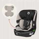Scaun auto i-Size, Lionelo, Billy , 76 - 150 cm, 1/2/3, Isofix + top tether, Tetiera reglabila in 10 pozitii, Insertie ergonomica, Tapiterie lavabila, Testat la impact, Baza lata, Conform cu R129, Bej