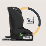 Scaun auto i-Size, Lionelo, Billy , 76 - 150 cm, 1/2/3, Isofix + top tether, Tetiera reglabila in 10 pozitii, Insertie ergonomica, Tapiterie lavabila, Testat la impact, Baza lata, Conform cu R129, Negru