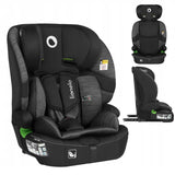 Scaun auto i-Size, Lionelo, Billy , 76 -150 cm, 1/2/3, Isofix + top tether, Tetiera reglabila in 10 pozitii, Insertie ergonomica, Tapiterie lavabila, Testat la impact, Baza lata, Conform cu R129, Negru/Gri