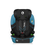 Scaun auto i-Size, Lionelo, Levi Fix, 76 - 150 cm, 1/2/3, ISOFIX + Top Tether, Tetiera reglabila in 10 pozitii, Insertie ergonomica Dri-Seat, Tapiterie lavabila, Testat la impact, Baza lata, Cotiere practice, Conform cu R129, Albastru