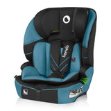 Scaun auto i-Size, Lionelo, Levi Fix, 76 - 150 cm, 1/2/3, ISOFIX + Top Tether, Tetiera reglabila in 10 pozitii, Insertie ergonomica Dri-Seat, Tapiterie lavabila, Testat la impact, Baza lata, Cotiere practice, Conform cu R129, Albastru