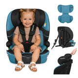 Scaun auto i-Size, Lionelo, Levi Fix, 76 - 150 cm, 1/2/3, ISOFIX + Top Tether, Tetiera reglabila in 10 pozitii, Insertie ergonomica Dri-Seat, Tapiterie lavabila, Testat la impact, Baza lata, Cotiere practice, Conform cu R129, Albastru