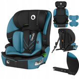 Scaun auto i-Size, Lionelo, Levi Fix, 76 - 150 cm, 1/2/3, ISOFIX + Top Tether, Tetiera reglabila in 10 pozitii, Insertie ergonomica Dri-Seat, Tapiterie lavabila, Testat la impact, Baza lata, Cotiere practice, Conform cu R129, Albastru