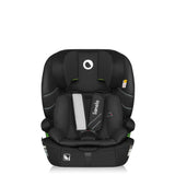 Scaun auto i-Size, Lionelo, Levi Fix, 76 - 150 cm, 1/2/3, ISOFIX + Top Tether, Tetiera reglabila in 10 pozitii, Insertie ergonomica Dri-Seat, Tapiterie lavabila, Testat la impact, Baza lata, Cotiere practice, Conform cu R129, Negru
