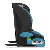Scaun auto i-Size, Lionelo, Levi Fix, 76 - 150 cm, 1/2/3, ISOFIX + Top Tether, Tetiera reglabila in 10 pozitii, Insertie ergonomica Dri-Seat, Tapiterie lavabila, Testat la impact, Baza lata, Cotiere practice, Conform cu R129, Albastru