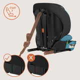 Scaun auto i-Size, Lionelo, Levi Fix, 76 - 150 cm, 1/2/3, ISOFIX + Top Tether, Tetiera reglabila in 10 pozitii, Insertie ergonomica Dri-Seat, Tapiterie lavabila, Testat la impact, Baza lata, Cotiere practice, Conform cu R129, Albastru