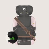 Scaun auto i-Size, Lionelo, Levi Fix, 76 - 150 cm, 1/2/3, ISOFIX + Top Tether, Tetiera reglabila in 10 pozitii, Insertie ergonomica Dri-Seat, Tapiterie lavabila, Testat la impact, Baza lata, Cotiere practice, Conform cu R129, Roz